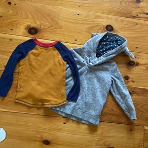H & M boys sweater & waffle knit top